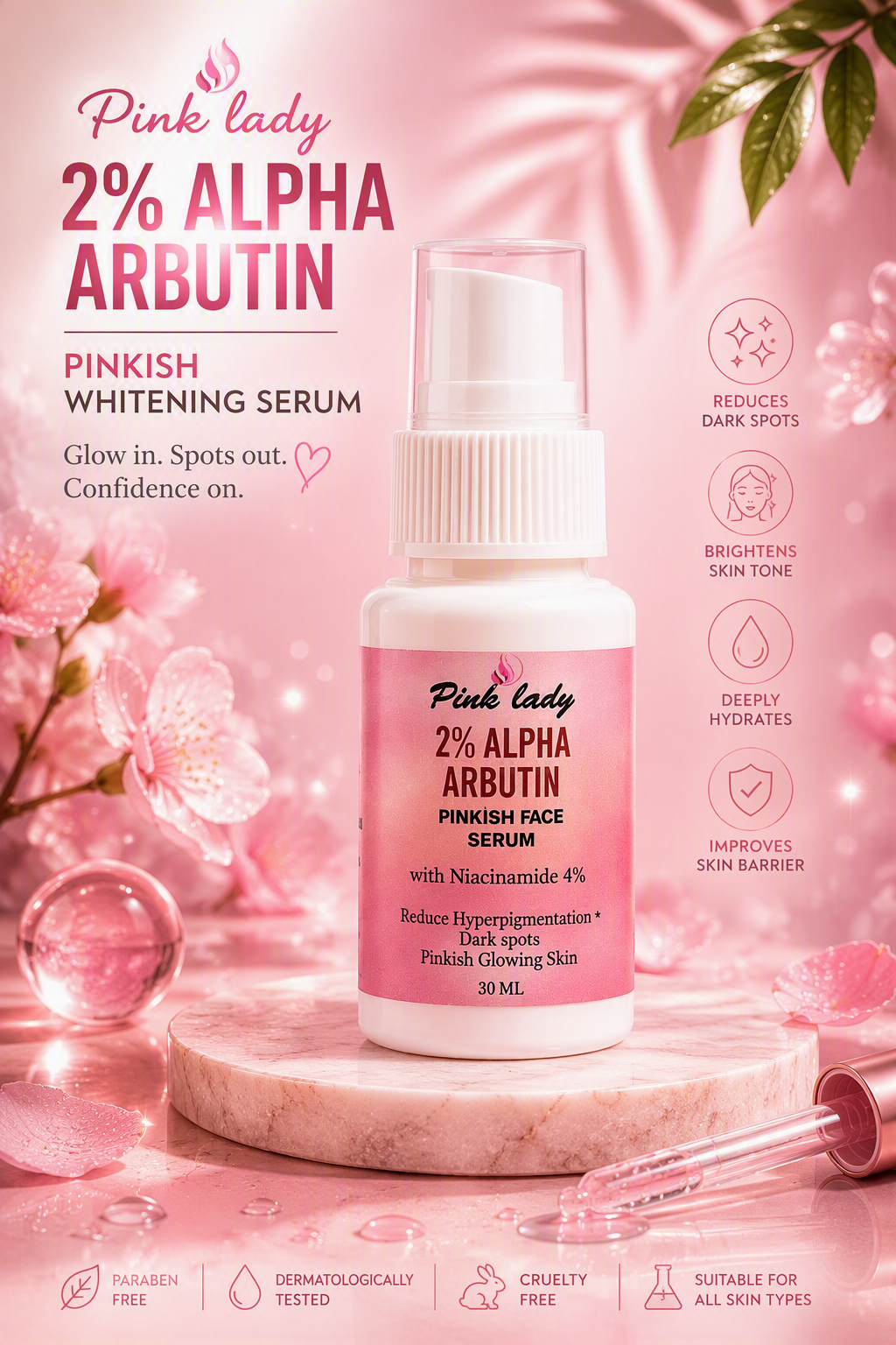 Pinkish Face Serum 2 X Fast Whitening