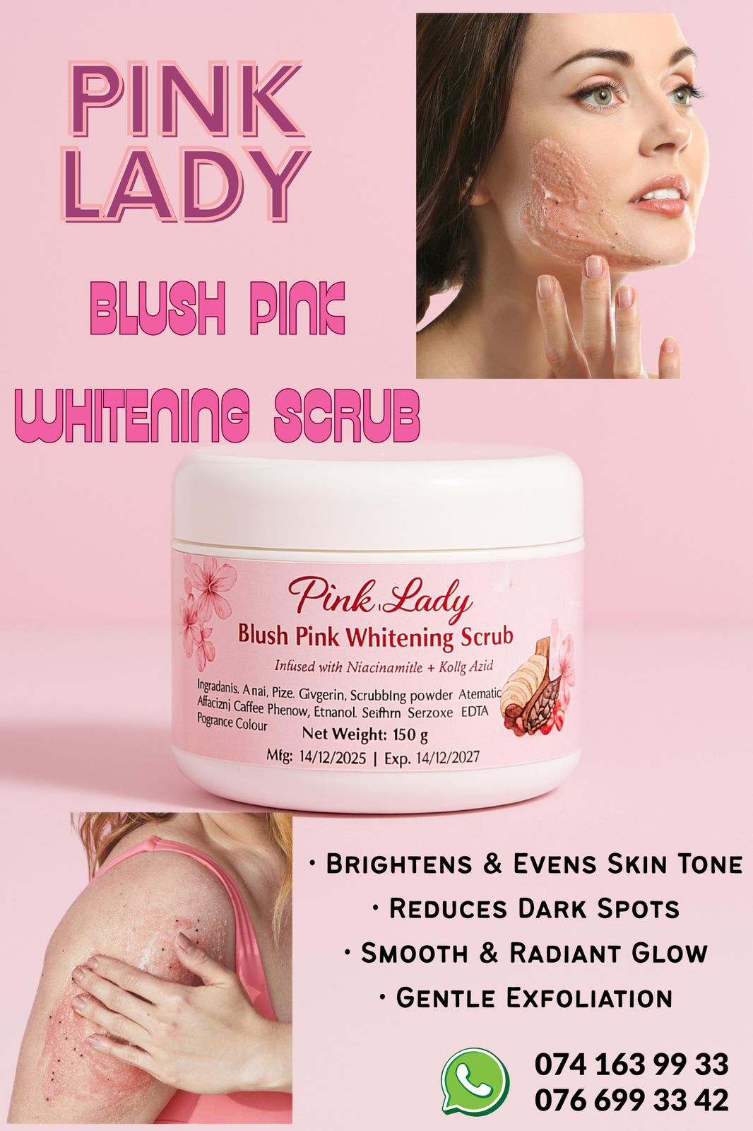 Blush Pink Whitening Scrub
